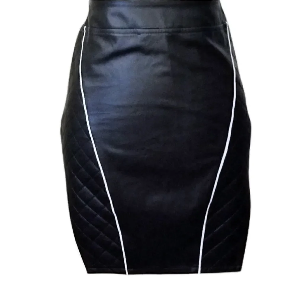 NWT Quilted leather asymmetrical moto skirt